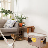 Maxbell Cat House Furniture Protector Grind Claw Sturdy Hideaway Bed for Indoor Cats brown