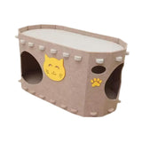 Maxbell Cat House Furniture Protector Grind Claw Sturdy Hideaway Bed for Indoor Cats brown