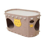 Maxbell Cat House Furniture Protector Grind Claw Sturdy Hideaway Bed for Indoor Cats brown