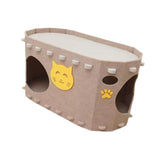 Maxbell Cat House Furniture Protector Grind Claw Sturdy Hideaway Bed for Indoor Cats brown