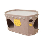 Maxbell Cat House Furniture Protector Grind Claw Sturdy Hideaway Bed for Indoor Cats brown