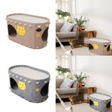 Maxbell Cat House Furniture Protector Grind Claw Sturdy Hideaway Bed for Indoor Cats brown