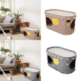 Maxbell Cat House Furniture Protector Grind Claw Sturdy Hideaway Bed for Indoor Cats brown