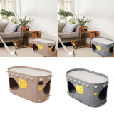 Maxbell Cat House Furniture Protector Grind Claw Sturdy Hideaway Bed for Indoor Cats brown