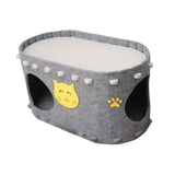 Maxbell Cat House Furniture Protector Grind Claw Sturdy Hideaway Bed for Indoor Cats grey
