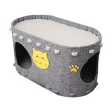 Maxbell Cat House Furniture Protector Grind Claw Sturdy Hideaway Bed for Indoor Cats grey