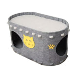 Maxbell Cat House Furniture Protector Grind Claw Sturdy Hideaway Bed for Indoor Cats grey