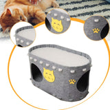 Maxbell Cat House Furniture Protector Grind Claw Sturdy Hideaway Bed for Indoor Cats grey
