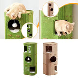 Maxbell Cat House Cosy Pet Supplies Rest Nest Indoor Cats Sleep Kitten Play Cat Tree Green