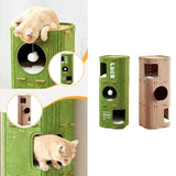 Maxbell Cat House Cosy Pet Supplies Rest Nest Indoor Cats Sleep Kitten Play Cat Tree Green