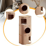 Maxbell Cat House Cosy Pet Supplies Rest Nest Indoor Cats Sleep Kitten Play Cat Tree Brown