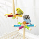 Maxbell Bird Perch Toy Rotating Bird Perch for Budgerigar Cockatiels Small Parakeets
