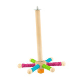 Maxbell Bird Perch Toy Rotating Bird Perch for Budgerigar Cockatiels Small Parakeets