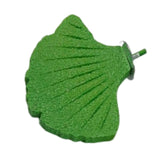 Maxbell Ginkgo Leaf Pet Parrot Perch Paw Grinding Stick for Lovebirds Macaws Budgies Green