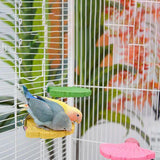 Maxbell Ginkgo Leaf Pet Parrot Perch Paw Grinding Stick for Lovebirds Macaws Budgies Pink