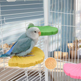 Maxbell Ginkgo Leaf Pet Parrot Perch Paw Grinding Stick for Lovebirds Macaws Budgies Pink