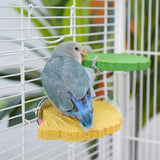 Maxbell Ginkgo Leaf Pet Parrot Perch Paw Grinding Stick for Lovebirds Macaws Budgies Pink