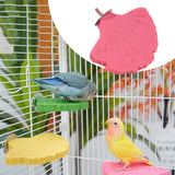 Maxbell Ginkgo Leaf Pet Parrot Perch Paw Grinding Stick for Lovebirds Macaws Budgies Pink