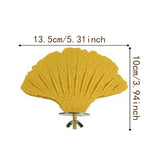 Maxbell Ginkgo Leaf Pet Parrot Perch Paw Grinding Stick for Lovebirds Macaws Budgies Yellow