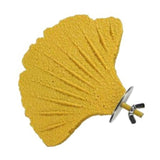 Maxbell Ginkgo Leaf Pet Parrot Perch Paw Grinding Stick for Lovebirds Macaws Budgies Yellow