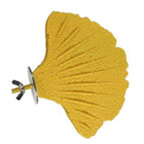 Maxbell Ginkgo Leaf Pet Parrot Perch Paw Grinding Stick for Lovebirds Macaws Budgies Yellow