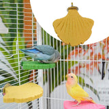 Maxbell Ginkgo Leaf Pet Parrot Perch Paw Grinding Stick for Lovebirds Macaws Budgies Yellow