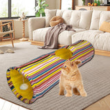 Maxbell Cat Tunnel Portable Hiding Interactive Toy for Indoor Cats Small Animals Pet Yellow