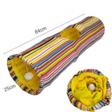 Maxbell Cat Tunnel Portable Hiding Interactive Toy for Indoor Cats Small Animals Pet Yellow