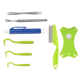 Maxbell Pet Tick Removal Tools 8 in 1 Picker Tick Tweezers for Animals Home Use Cats