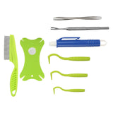 Maxbell Pet Tick Removal Tools 8 in 1 Picker Tick Tweezers for Animals Home Use Cats