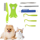 Maxbell Pet Tick Removal Tools 8 in 1 Picker Tick Tweezers for Animals Home Use Cats