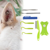 Maxbell Pet Tick Removal Tools 8 in 1 Picker Tick Tweezers for Animals Home Use Cats