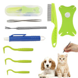 Maxbell Pet Tick Removal Tools 8 in 1 Picker Tick Tweezers for Animals Home Use Cats