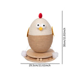 Maxbell Chick Sisal Scratcher Toy for Cat Funny Stable Wooden Base Protect Furniture