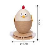 Maxbell Chick Sisal Scratcher Toy for Cat Funny Stable Wooden Base Protect Furniture