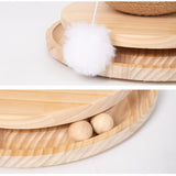 Maxbell Chick Sisal Scratcher Toy for Cat Funny Stable Wooden Base Protect Furniture