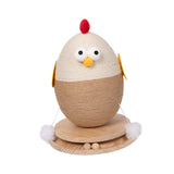 Maxbell Chick Sisal Scratcher Toy for Cat Funny Stable Wooden Base Protect Furniture