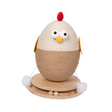 Maxbell Chick Sisal Scratcher Toy for Cat Funny Stable Wooden Base Protect Furniture