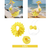 Maxbell Hawaiian Porch Goose Outfit Yard Decoration Costume for Patio Outdoor Garden S