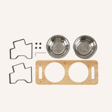 Maxbell Raised Cat Food Bowl Cat Dishes Food Dispenser Elevated Dog Bowls with Stand
