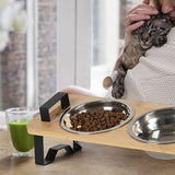 Maxbell Raised Cat Food Bowl Cat Dishes Food Dispenser Elevated Dog Bowls with Stand