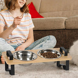 Maxbell Raised Cat Food Bowl Cat Dishes Food Dispenser Elevated Dog Bowls with Stand