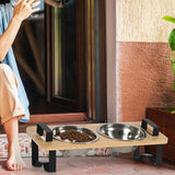 Maxbell Raised Cat Food Bowl Cat Dishes Food Dispenser Elevated Dog Bowls with Stand