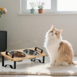 Maxbell Raised Cat Food Bowl Cat Dishes Food Dispenser Elevated Dog Bowls with Stand
