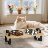 Maxbell Raised Cat Food Bowl Cat Dishes Food Dispenser Elevated Dog Bowls with Stand