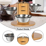 Maxbell Elevated Cat Bowls for Cats and Small Dogs Stable Stainless Steel Pet Dishes