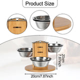 Maxbell Elevated Cat Bowls for Cats and Small Dogs Stable Stainless Steel Pet Dishes