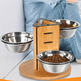 Maxbell Elevated Cat Bowls for Cats and Small Dogs Stable Stainless Steel Pet Dishes