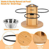 Maxbell Elevated Cat Bowls for Cats and Small Dogs Stable Stainless Steel Pet Dishes
