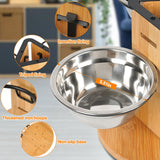 Maxbell Elevated Cat Bowls for Cats and Small Dogs Stable Stainless Steel Pet Dishes